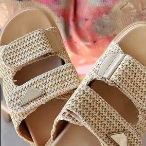 Lemonade Tuscany Raffia Slides